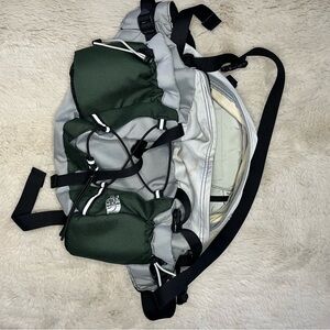 The North Face Men's Backpack in Green and Gray